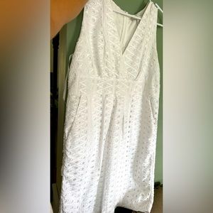 Madison hill white eyelet dress size 12
